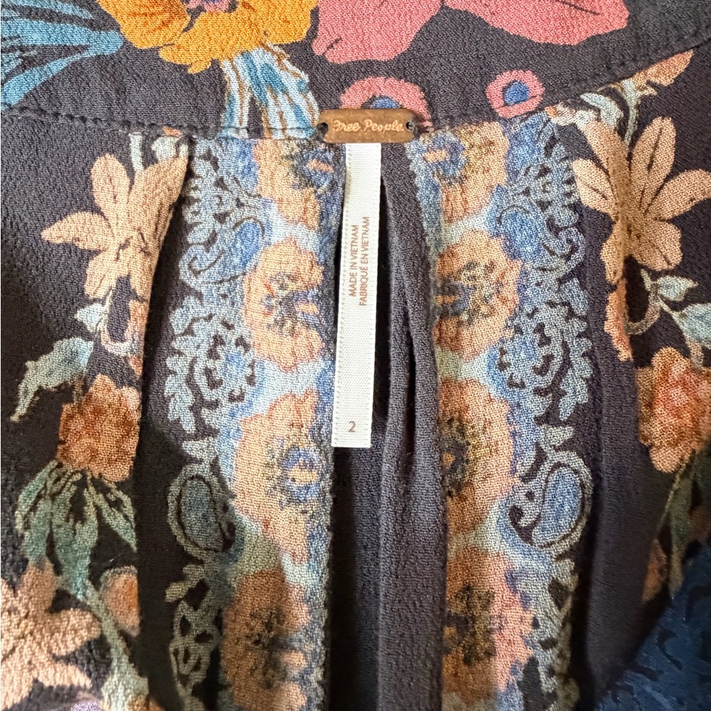 Free People Black Floral Tunic/Dress - Picture 8 of 8